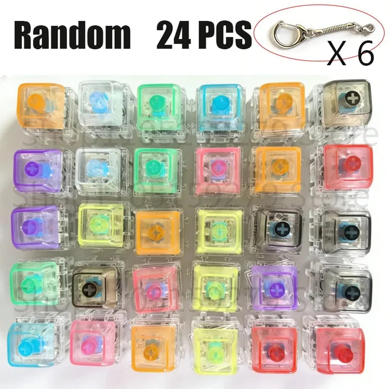 LED Keyboard Keychain Fidget Toy – Crystal Clicker Stress Relief Gadget