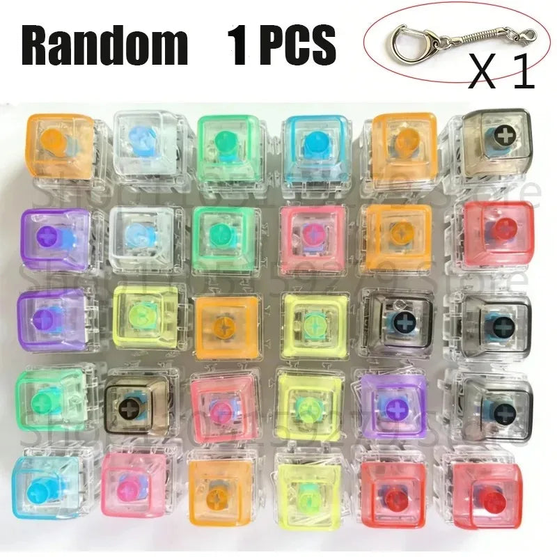 LED Keyboard Keychain Fidget Toy – Crystal Clicker Stress Relief Gadget