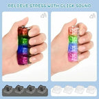 LED Keyboard Keychain Fidget Toy – Crystal Clicker Stress Relief Gadget