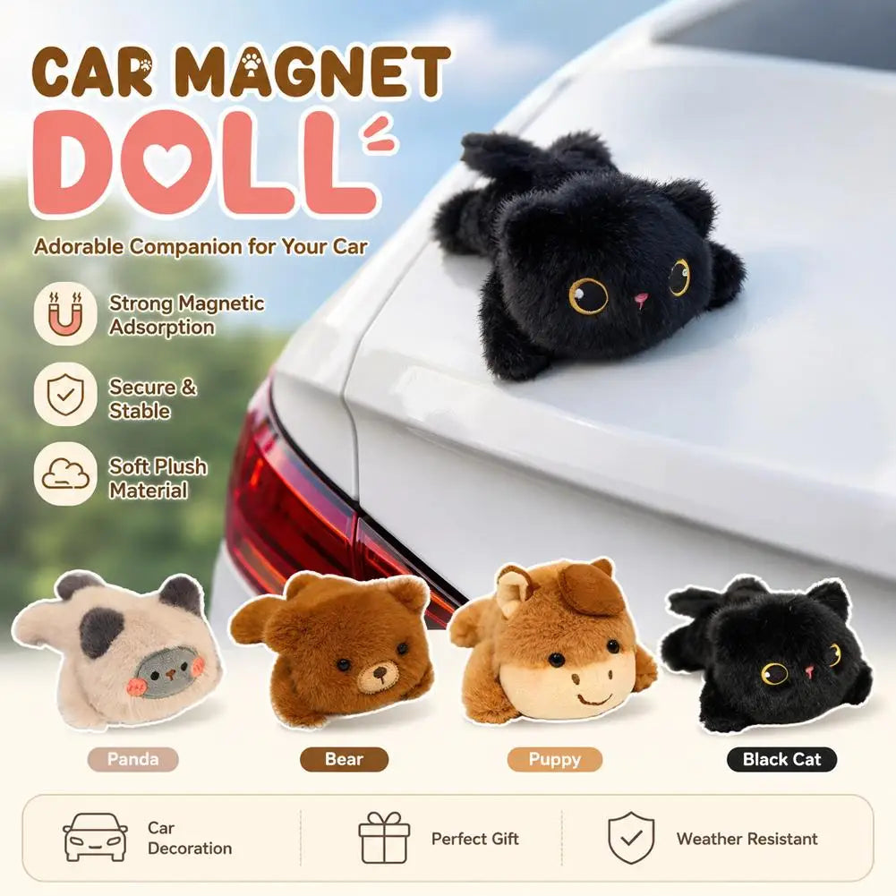 Plush Cat 🐱🚗 — Cute Magnetic Car Companion