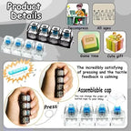 LED Keyboard Keychain Fidget Toy – Crystal Clicker Stress Relief Gadget