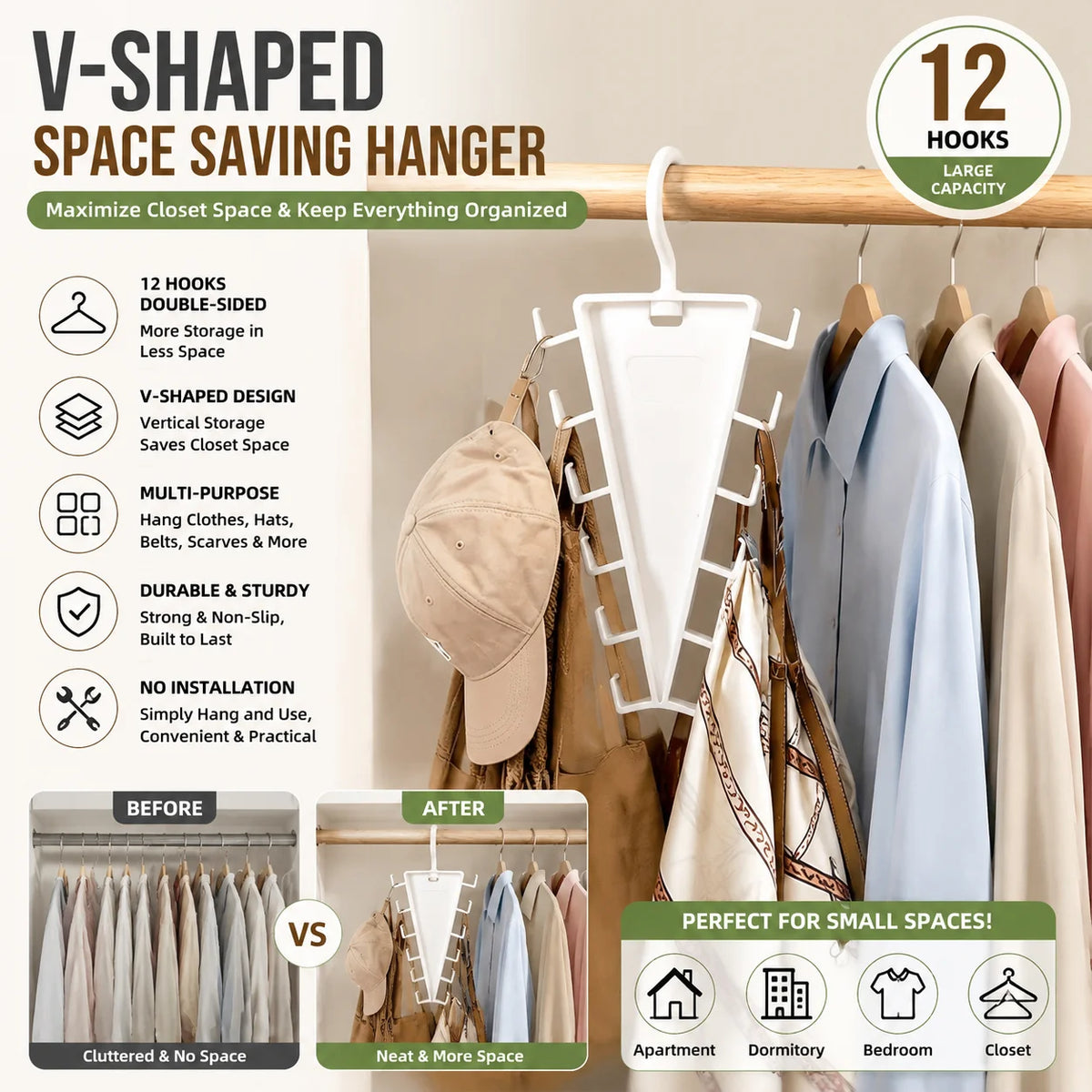 Space-Saving V Hanger