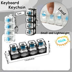 LED Keyboard Keychain Fidget Toy – Crystal Clicker Stress Relief Gadget