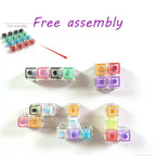 LED Keyboard Keychain Fidget Toy – Crystal Clicker Stress Relief Gadget