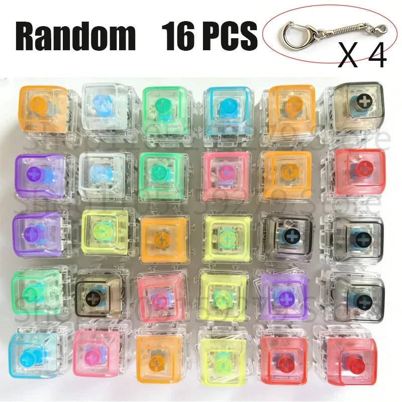 LED Keyboard Keychain Fidget Toy – Crystal Clicker Stress Relief Gadget