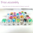 LED Keyboard Keychain Fidget Toy – Crystal Clicker Stress Relief Gadget