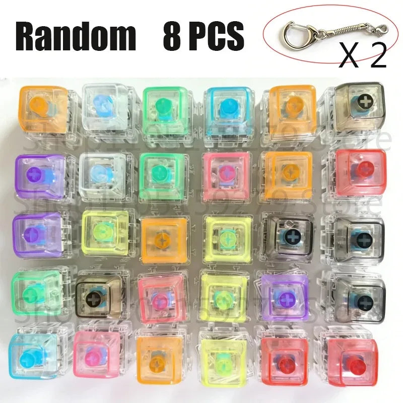 LED Keyboard Keychain Fidget Toy – Crystal Clicker Stress Relief Gadget