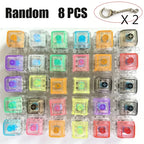 LED Keyboard Keychain Fidget Toy – Crystal Clicker Stress Relief Gadget