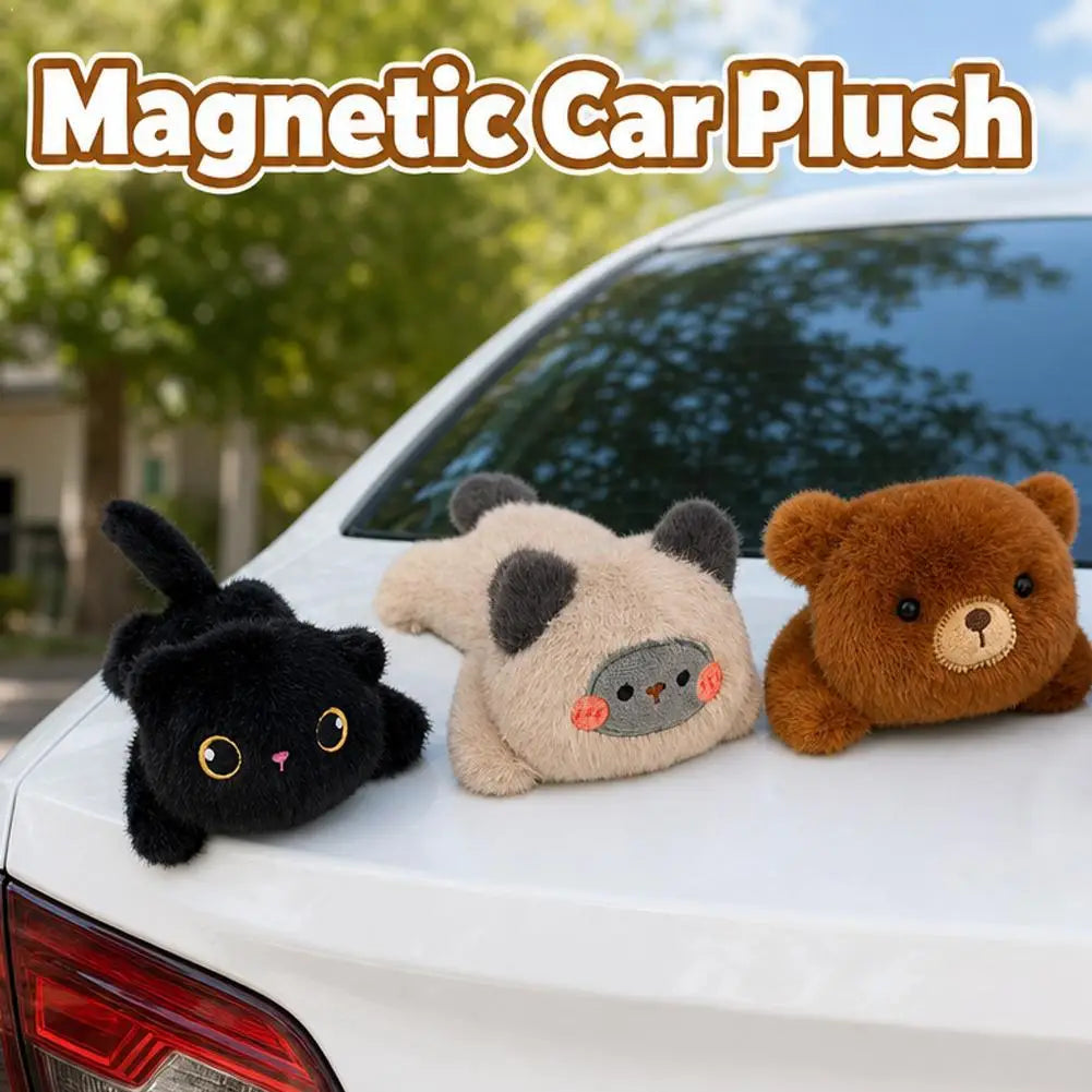 Plush Cat 🐱🚗 — Cute Magnetic Car Companion