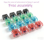 LED Keyboard Keychain Fidget Toy – Crystal Clicker Stress Relief Gadget